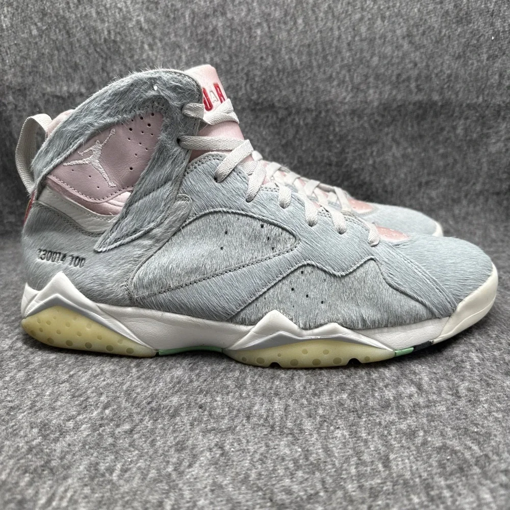 Air Jordan 7 Retro Hare 2.0 CT8528-002 Mens Size 13 Grey Pink Basketball Shoes